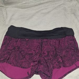 Lululemon Hot Pink Paisley Print Shorts